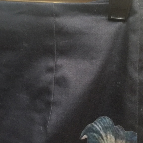 Ted Baker Floral Navy Pencil Skirt 1 - Picture 2 of 8